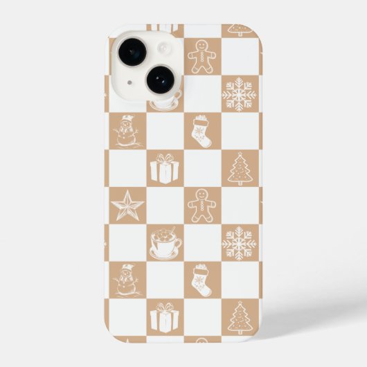 Coque Pour iPhone 14 Chèque de Noël esthétique Téléphone (Verso)