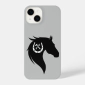 Coque Pour iPhone 14 Cheval de Farrier Chaussures Silhouette Graphique (Verso)