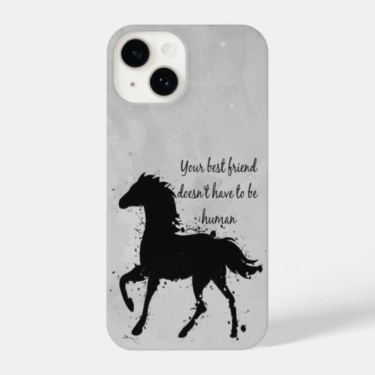 Coque Pour iPhone 14 Cheval équitation Animal Nature Citation Dit (Verso)