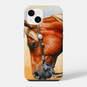 Coque Pour iPhone 14 Cheval Quarter Horse de plaisir occidental alezan