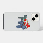 Coque Pour iPhone 14 Chevaux de Dala (Verso Horizontal)