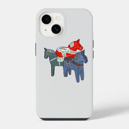 Coque Pour iPhone 14 Chevaux de Dala (Verso)