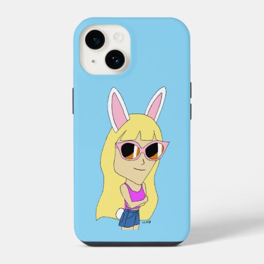 Coque Pour iPhone 14 chibi bunnygirl (Verso)