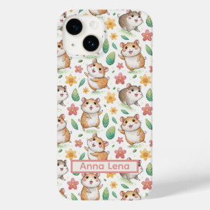 Coque Pour iPhone 14 Chic hamster dansant et nom iPhone / coque ipad