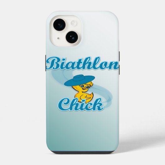 Coque Pour iPhone 14 Chick de biathlon #3 (Verso)