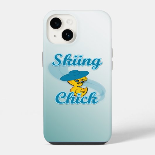 Coque Pour iPhone 14 Chick de ski #3 (Verso)