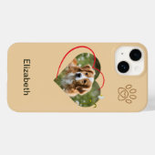 Coque Pour iPhone 14 Chien de coeur iPhone / coque ipad (Verso (horizontal))