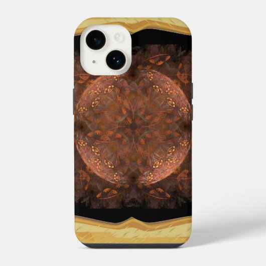 Coque Pour iPhone 14 Chimmer en cuivre doré (Verso)