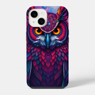 Coque Pour iPhone 14 Chouette Gardienne Cosmique