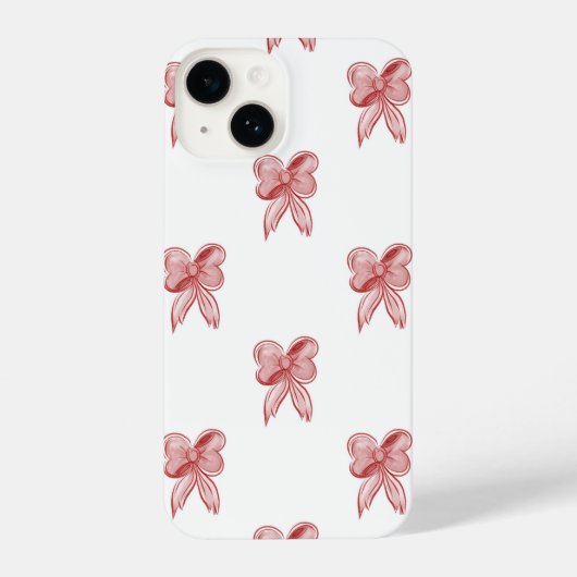 Coque Pour iPhone 14 Christmas bow phone case (Verso)