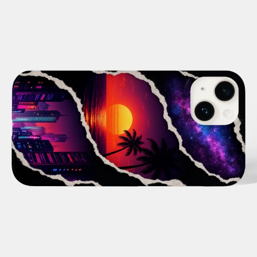 Coque Pour iPhone 14 Ciel déchu monde caché coque iphone esthétique (Verso (horizontal))