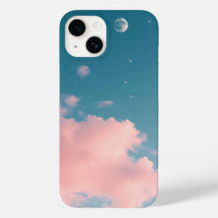 Coque Pour iPhone 14 Ciel et Lune esthétique IPhone 14 Coque