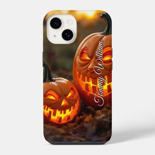 Coque Pour iPhone 14 Citrouille Halloween classique (Verso)