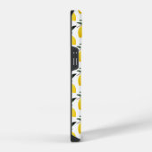 Coque Pour iPhone 14 Citrus citron moderne Nom du monogramme (Côté droit)
