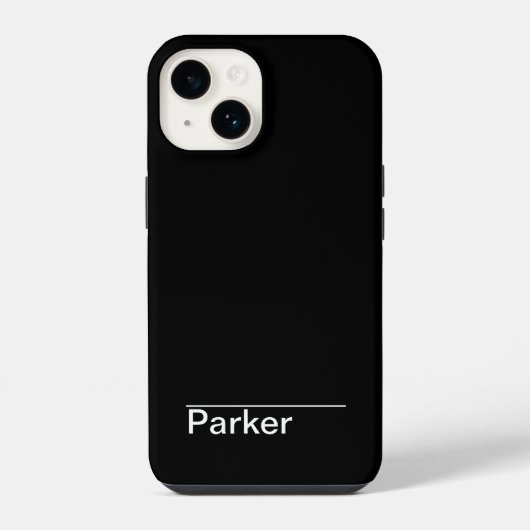 Coque Pour iPhone 14 Classique Minimaliste Noir et Blanc (Verso)