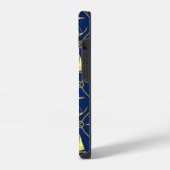 Coque Pour iPhone 14 Classique Naution Or Bleu (Côté gauche)