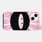 Coque Pour iPhone 14 Cochon de Ninja rose (Verso Horizontal)