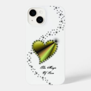 Coque Pour iPhone 14 Coeur arc-en-ciel avec étoiles, La magie de l'amou