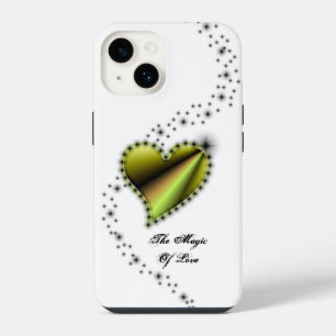 Coque Pour iPhone 14 Coeur arc-en-ciel avec étoiles, La magie de l'amou