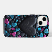 Coque Pour iPhone 14 Cœurs de pierre (Verso Horizontal)