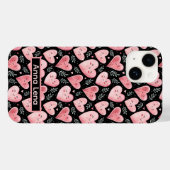 Coque Pour iPhone 14 Coeurs kawaii rose mou iPhone / coque ipad (Verso (horizontal))
