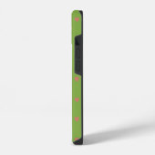 Coque Pour iPhone 14 Coeurs Polka sur vert vert (Côté gauche)