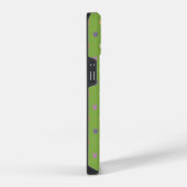Coque Pour iPhone 14 Coeurs Polka sur vert vert (Côté droit)