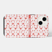 Coque Pour iPhone 14 Cœurs rouges de la Saint-Valentin (Verso Horizontal)