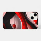 Coque Pour iPhone 14 Collection Abstraite Black & Red Design Premium - (Verso Horizontal)