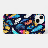 Coque Pour iPhone 14 Colorful Feathers Pattern Phone Case (Verso Horizontal)