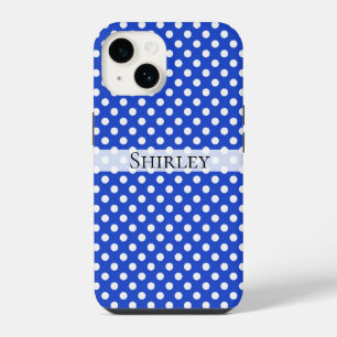 Coque Pour iPhone 14 Combinaison de points royaux bleus par STaylor