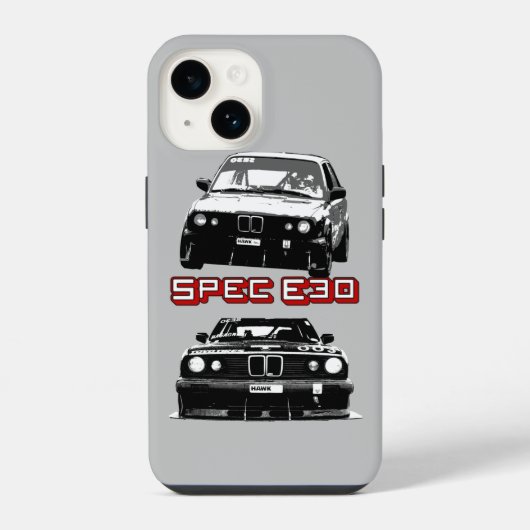 Coque Pour iPhone 14 Compétition Spec E30 (Verso)