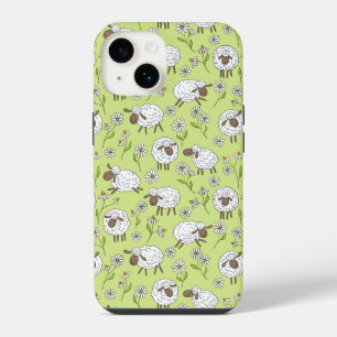 Coque Pour iPhone 14 Compter les moutons sur le vert de rosée miel