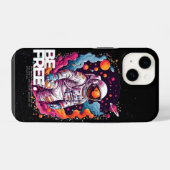 Coque Pour iPhone 14 Conception d'astronaute ÊTRE LIBRE (Verso Horizontal)