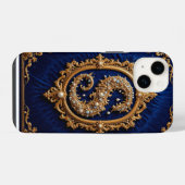 Coque Pour iPhone 14 Conception de bijoux dorés luxueux ornés (Verso Horizontal)