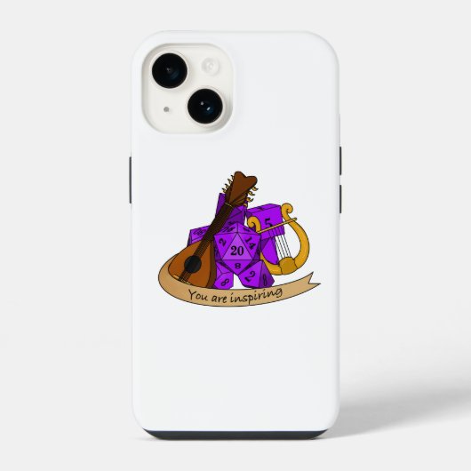 Coque Pour iPhone 14 Conception de dés de barde (Verso)