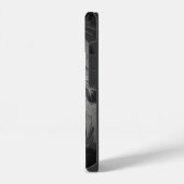Coque Pour iPhone 14 Conception de grunge noir et argent (Côté gauche)