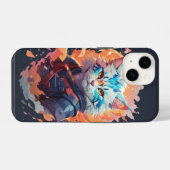Coque Pour iPhone 14 Conception de guerrier chat ninja mignon (Verso Horizontal)