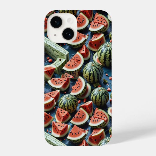 Coque Pour iPhone 14 Conception de Motif de pastèque juteuse 2 (Verso)
