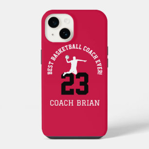 Coque Pour iPhone 14 Conception de numéro de maillot d'entraîneur de ba