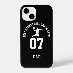 Coque Pour iPhone 14 Conception de numéro de maillot d'entraîneur de ba