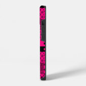 Coque Pour iPhone 14 Conception de patchwork à motifs mixtes rose et no (Côté gauche)