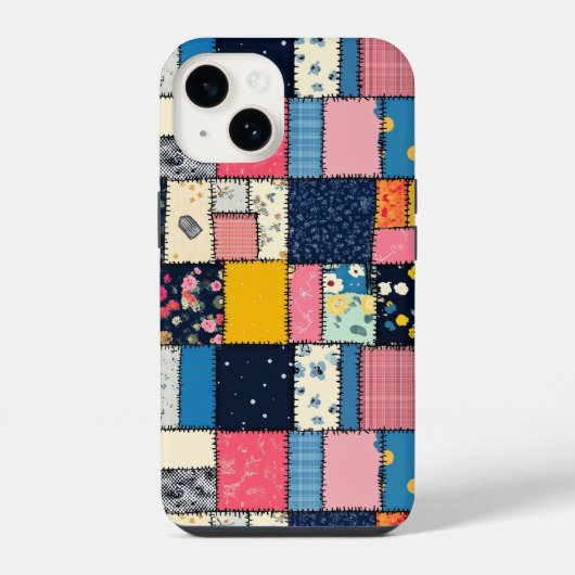 Coque Pour iPhone 14 Conception de Patchwork adorable, Motif Joueur (Verso)