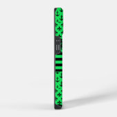Coque Pour iPhone 14 Conception de patchwork de motifs mixtes vert noir (Côté droit)