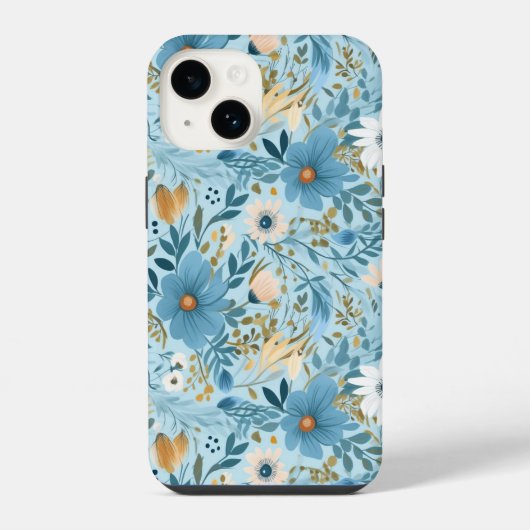 Coque Pour iPhone 14 Conception de prairie de marais (Verso)