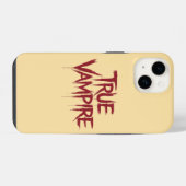 Coque Pour iPhone 14 Conception de texte sanglant gothique de vampire v (Verso Horizontal)