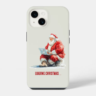 Coque Pour iPhone 14 Conception drôle de Noël avec Santa en chargement