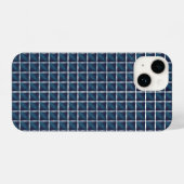 Coque Pour iPhone 14 Conception du compartiment Bleu arrondi (Verso Horizontal)