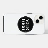 Coque Pour iPhone 14 Conception élégante de code QR noir | Marque éléga (Verso Horizontal)