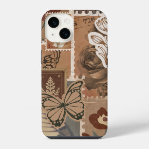 Coque Pour iPhone 14 Conception esthétique marron vintage